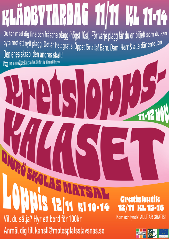 Kretsloppskalaset 11-12 november, Djurö skolas matsal
