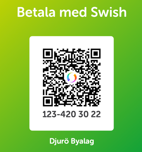 Swisha 150kr för medlemskap i Djurö Byalag